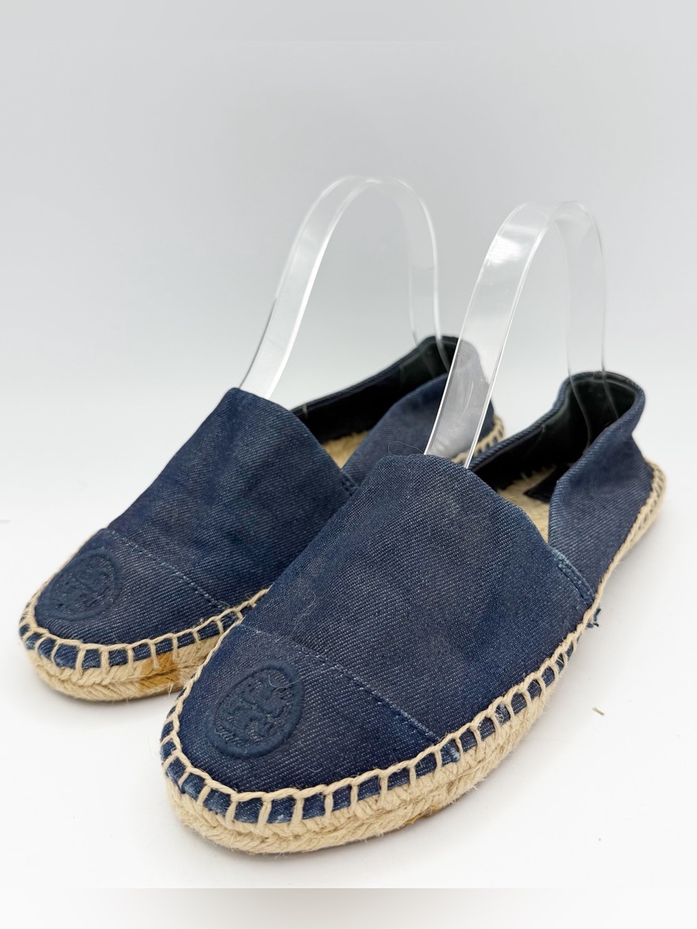 Tory Burch Denim Slip On Espadrilles size 7.5